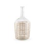 70933 - Troian Large Rattan Wrapped Glass Bottle