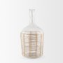 70933 - Troian Large Rattan Wrapped Glass Bottle