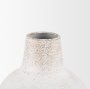 70942 - Tisha Large White W/ Terracotta Distressing Metal Vase