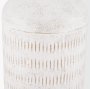 70942 - Tisha Large White W/ Terracotta Distressing Metal Vase