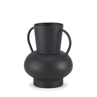 70943 - Tasya Small Matte Black Metal Vase