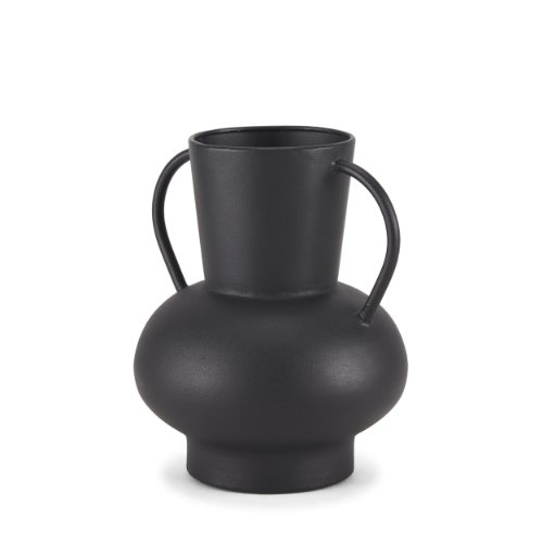 70943 - Tasya Small Matte Black Metal Vase