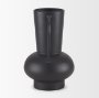 70944 - Tasya Large Matte Black w/ Handles Metal Vase