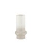70950 - Tovah Small Textured White w/ Gold Metal Vase