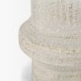 70950 - Tovah Small Textured White w/ Gold Metal Vase