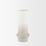 70951 - Tovah Medium Textured White w/ Gold Metal Vase