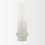 70952 - Tovah Tall Textured White w/ Gold Metal Vase