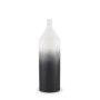 70953 - Townley Small White w/ Black Ombre Metal Vase