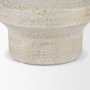 70952 - Tovah Tall Textured White w/ Gold Metal Vase