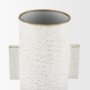 70955 - Torres Small Textured Off White w/ Gold Metal Vase