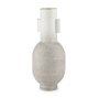 70956 - Torres Tall Textured Off White w/ Gold Metal Vase