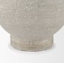 70956 - Torres Tall Textured Off White w/ Gold Metal Vase