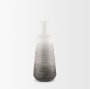 70957 - Toru Medium White w/ Grey Ombre Metal Vase