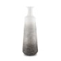 70958 - Toru Tall White w/ Grey Ombre Metal Vase