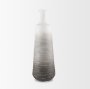 70958 - Toru Tall White w/ Grey Ombre Metal Vase