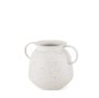 70959 - Treva Small White w/ Black Speckles Metal Vase