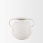70959 - Treva Small White w/ Black Speckles Metal Vase