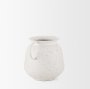 70959 - Treva Small White w/ Black Speckles Metal Vase