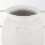 70959 - Treva Small White w/ Black Speckles Metal Vase