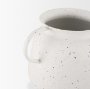70959 - Treva Small White w/ Black Speckles Metal Vase