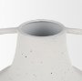 70960 - Treva Tall White w/ Black Speckles Metal Vase