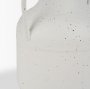 70960 - Treva Tall White w/ Black Speckles Metal Vase