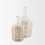 70933 - Troian Large Rattan Wrapped Glass Bottle