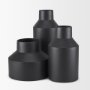 70946 - Tosca Medium Matte Black Metal Vase