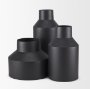 70946 - Tosca Medium Matte Black Metal Vase