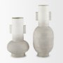70956 - Torres Tall Textured Off White w/ Gold Metal Vase