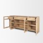 70826 - Suri Light Brown Wood w/ Glass Doors Sideboard