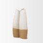 70971 - Vania Small Off White w/ Tan Textured Ceramic Vase