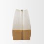 70971 - Vania Small Off White w/ Tan Textured Ceramic Vase