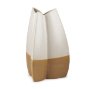 70972 - Vania Large Off White w/ Tan Textured Ceramic Vase
