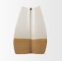 70972 - Vania Large Off White w/ Tan Textured Ceramic Vase