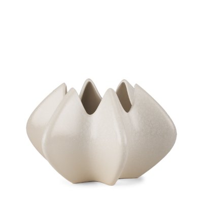 70975 - Ulrich Sculptural Cream Glazed Ceramic Vase