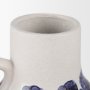 70976 - Truett White w/ Blue Stripes Ceramic Jug Vase