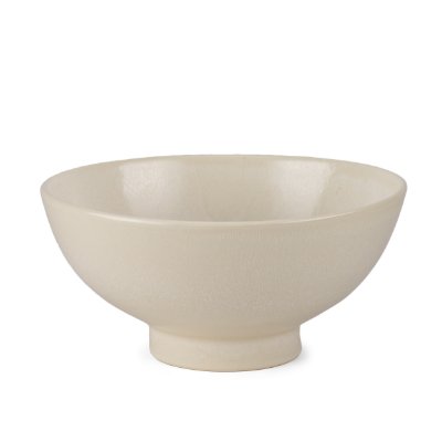 70977 - Tyren Cream Glazed Decorative Round Ceramic Bowl