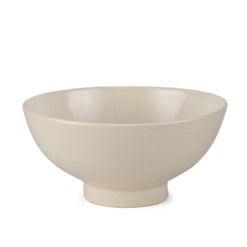 70977 - Tyren Cream Glazed Decorative Round Ceramic Bowl