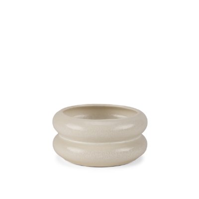 70979 - Twyla Short Cream Glazed Ring Pot