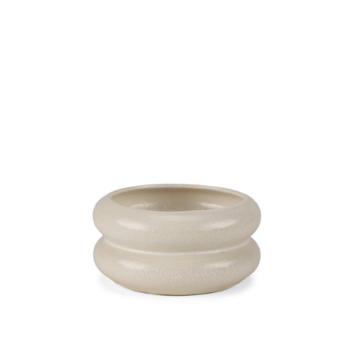 70979 - Twyla Short Cream Glazed Ring Pot