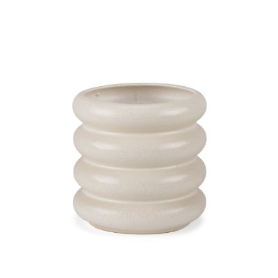 70980 - Twyla Tall Cream Glazed Ring Pot