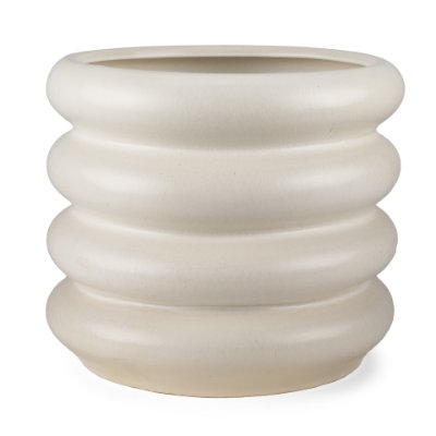 70982 - Twyla Tall Cream Glazed Floor Ceramic Vase
