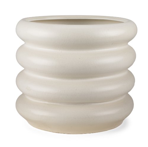 70982 - Twyla Tall Cream Glazed Floor Ceramic Vase