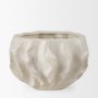 70983 - Vahn Sculptural Cream Glazed Decorative Ceramic Bowl