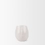 70984 - Urvi Short Off White Speckled Asymmetrical Ceramic Vase
