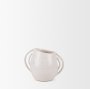 70984 - Urvi Short Off White Speckled Asymmetrical Ceramic Vase