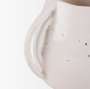 70984 - Urvi Short Off White Speckled Asymmetrical Ceramic Vase