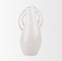 70985 - Urvi Tall Off White Speckled Asymmetrical Ceramic Vase