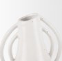 70985 - Urvi Tall Off White Speckled Asymmetrical Ceramic Vase
